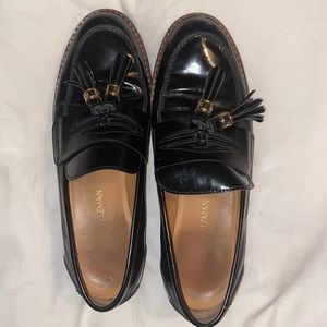 Stuart Weitzman patent leather loafers